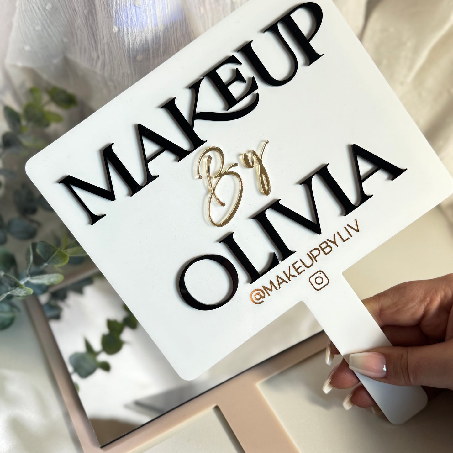 Personalised Handheld Makeup Mirrors