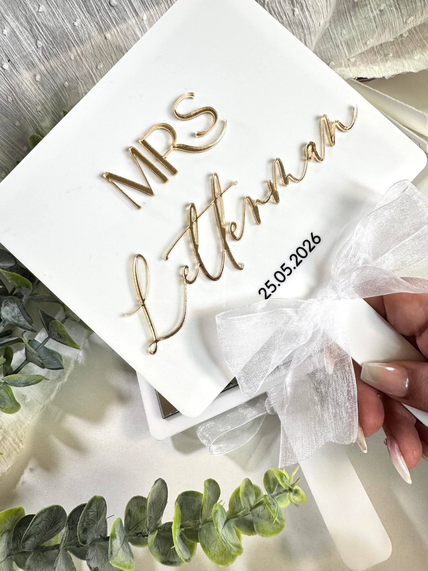 Personalised Bridal Handheld Mirror