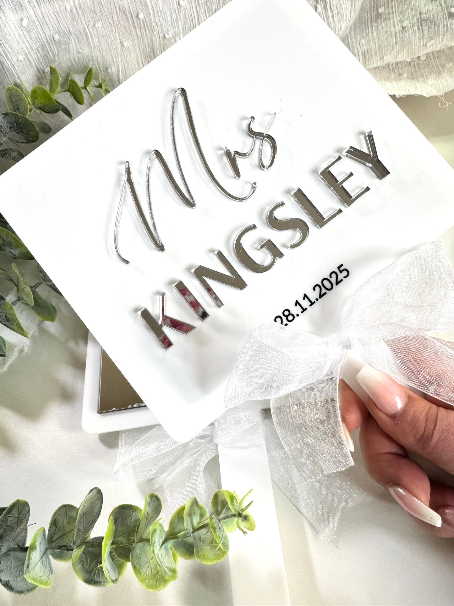 Personalised Bridal Handheld Mirror