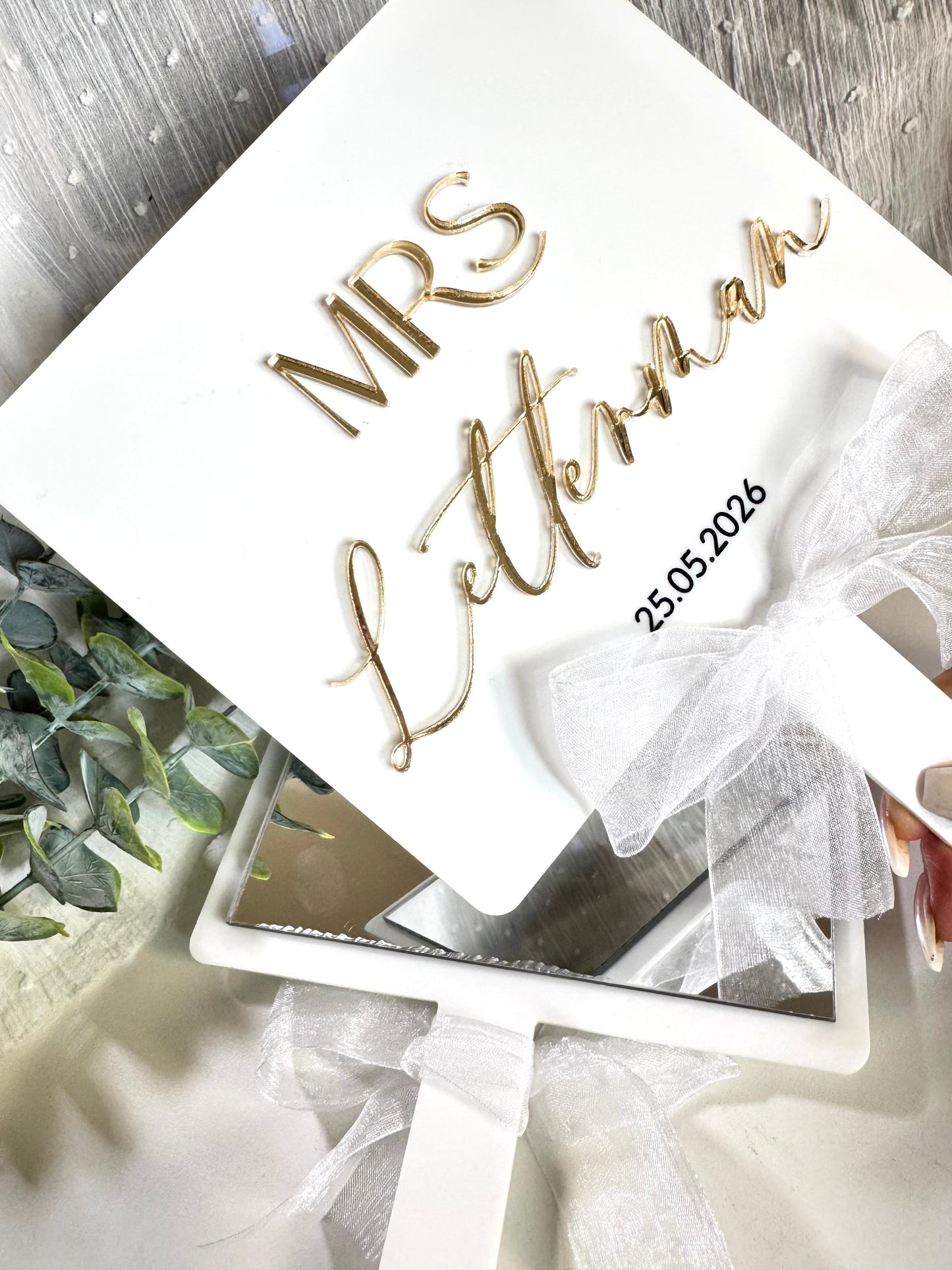 Personalised Bridal Handheld Mirror