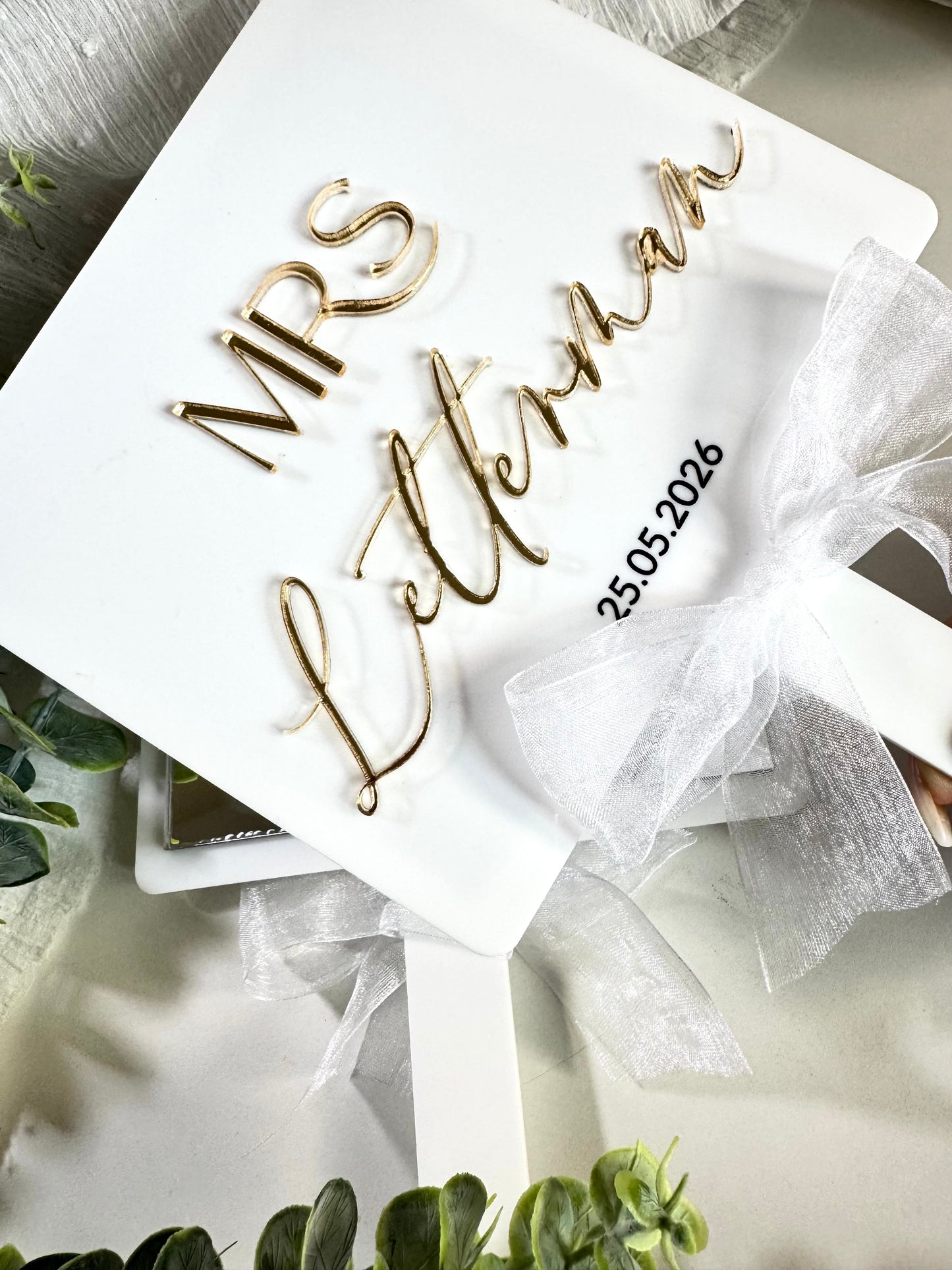 Personalised Bridal Handheld Mirror