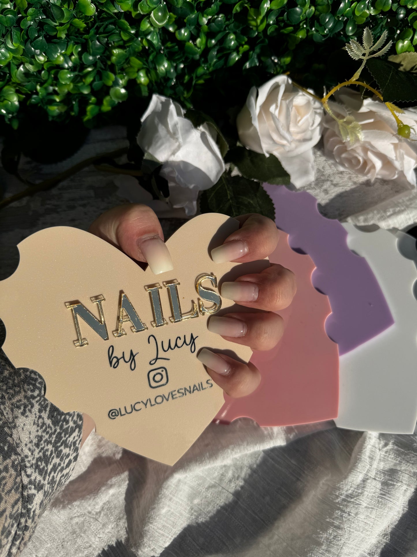 3d heart Nail Technician Picture Prop, 'NAILFIE' heart