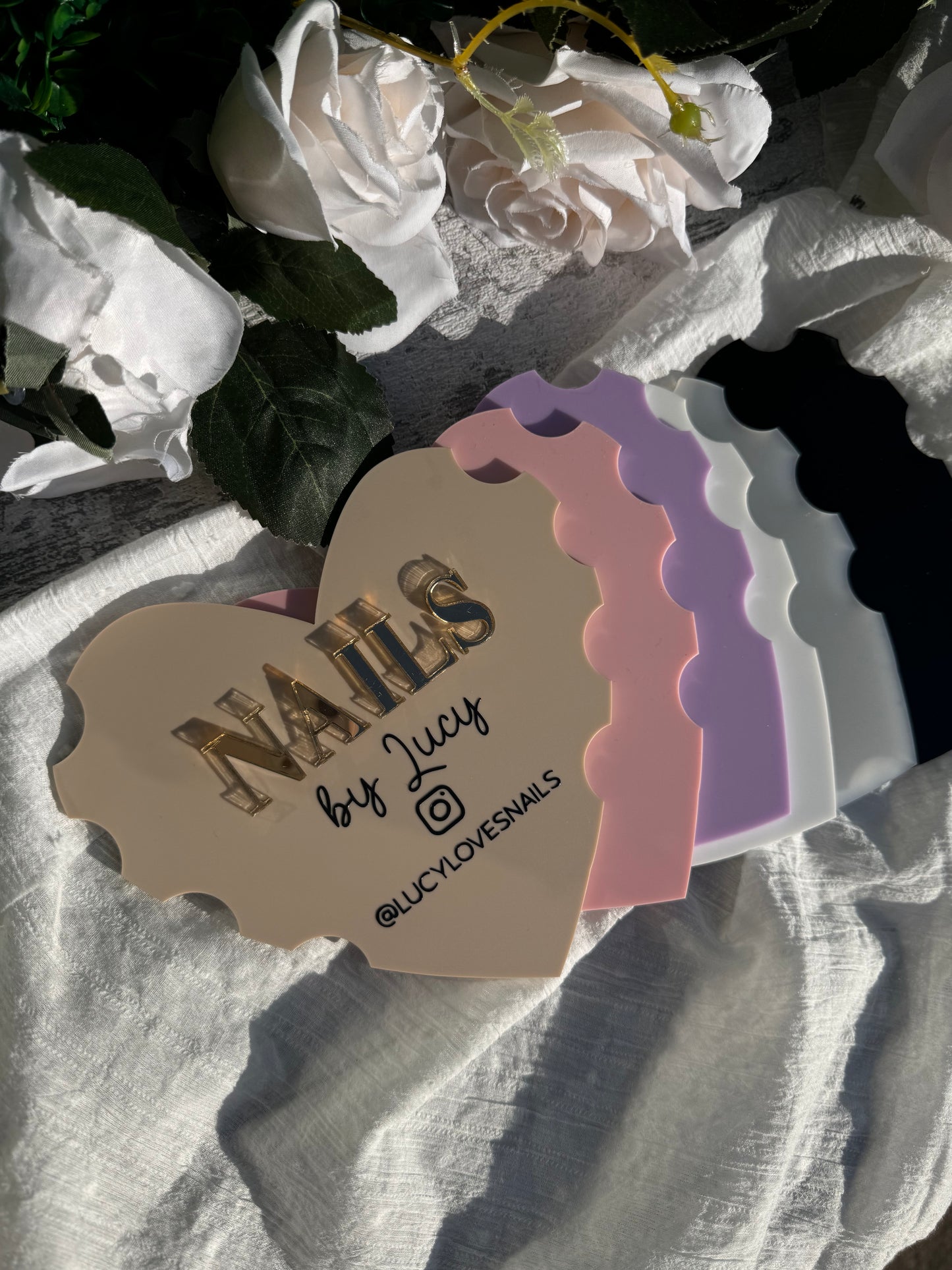 3d heart Nail Technician Picture Prop, 'NAILFIE' heart