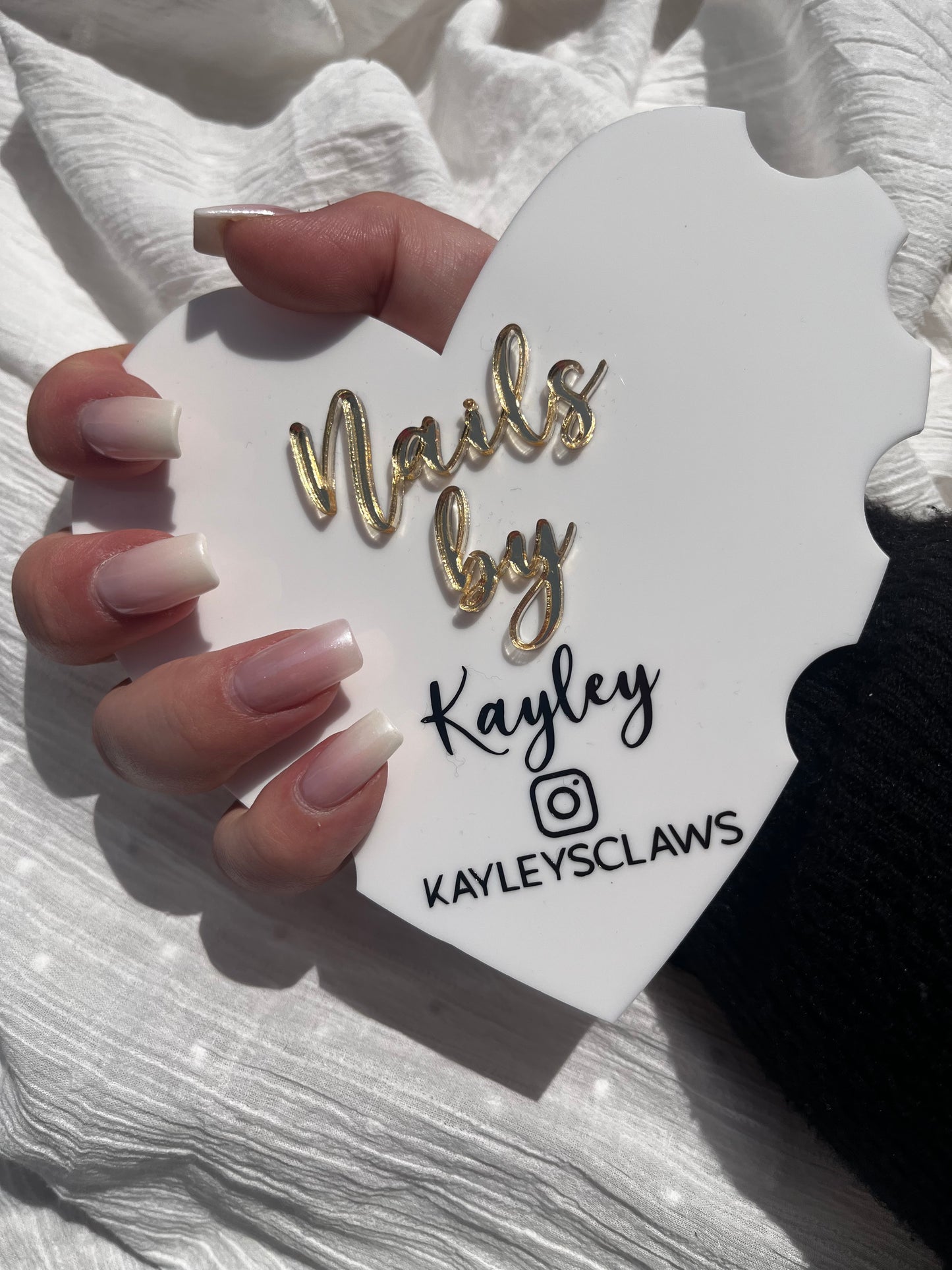 3d heart Nail Technician Picture Prop, 'NAILFIE' heart