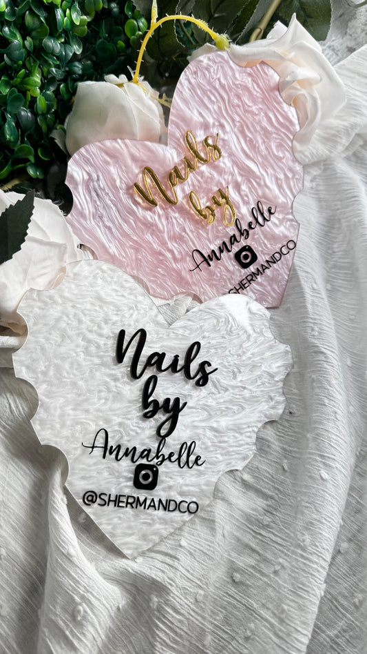 3d heart Nail Technician Picture Prop, 'NAILFIE' heart