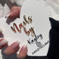 3d heart Nail Technician Picture Prop, 'NAILFIE' heart