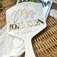Personalised Bridal Mirror handheld with pearls