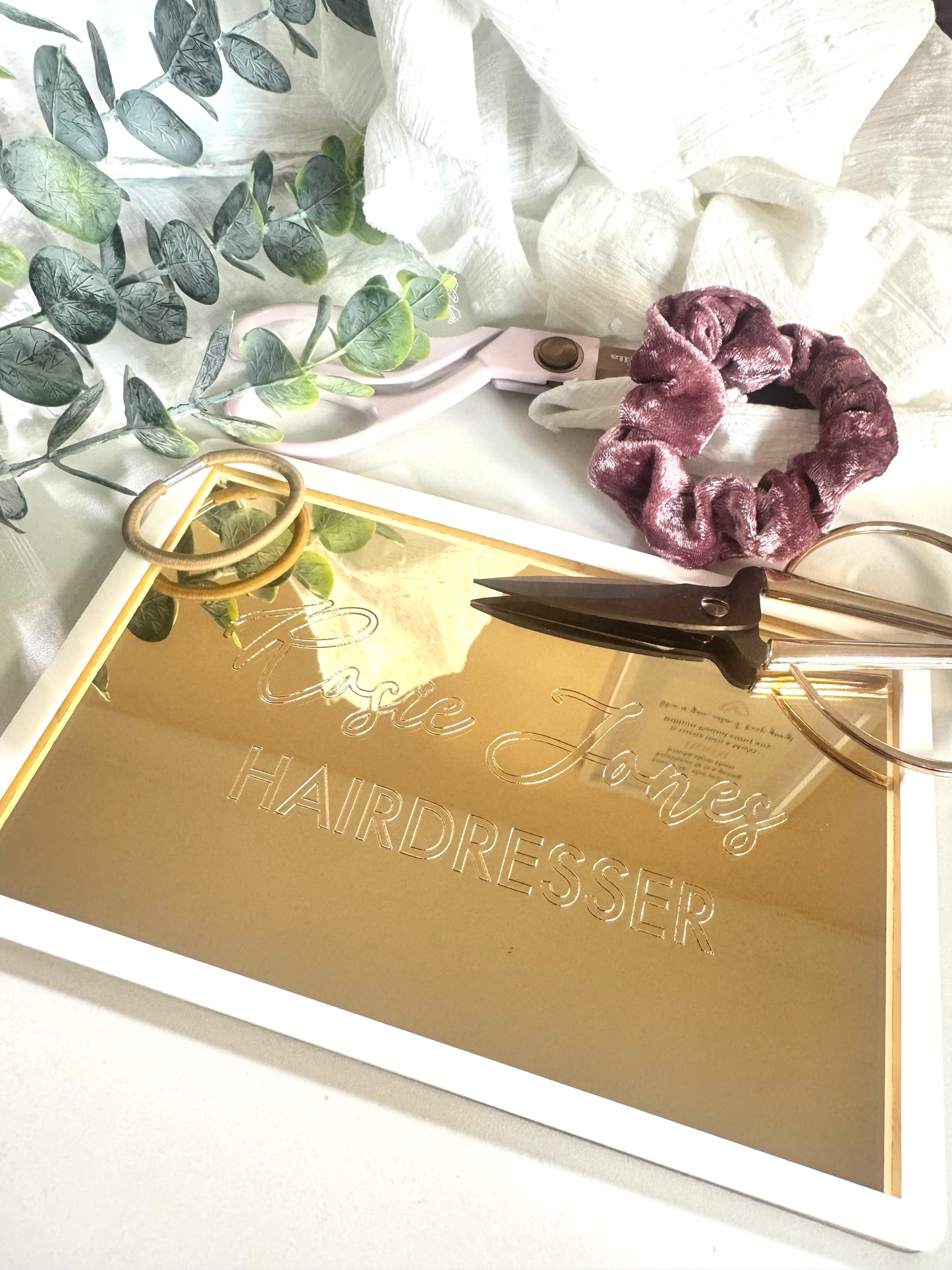 Personalised Acrylic Hairdressing Trolley Trays