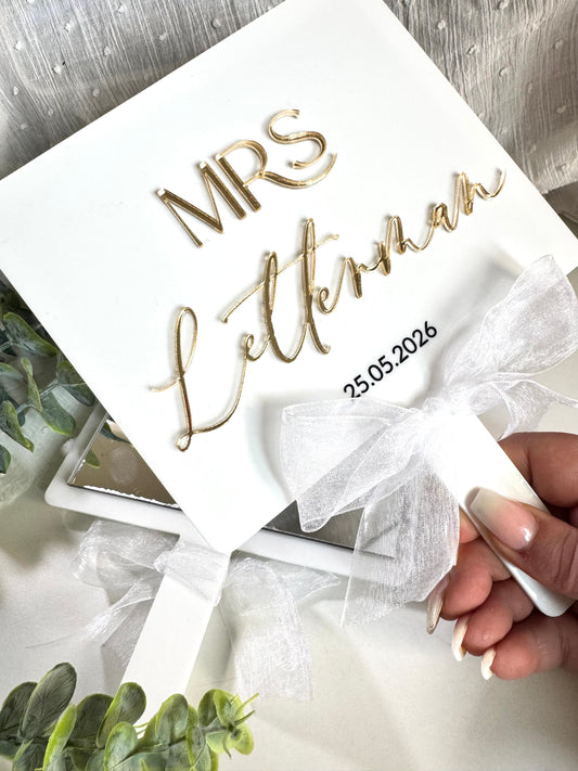 Personalised Bridal Handheld Mirror