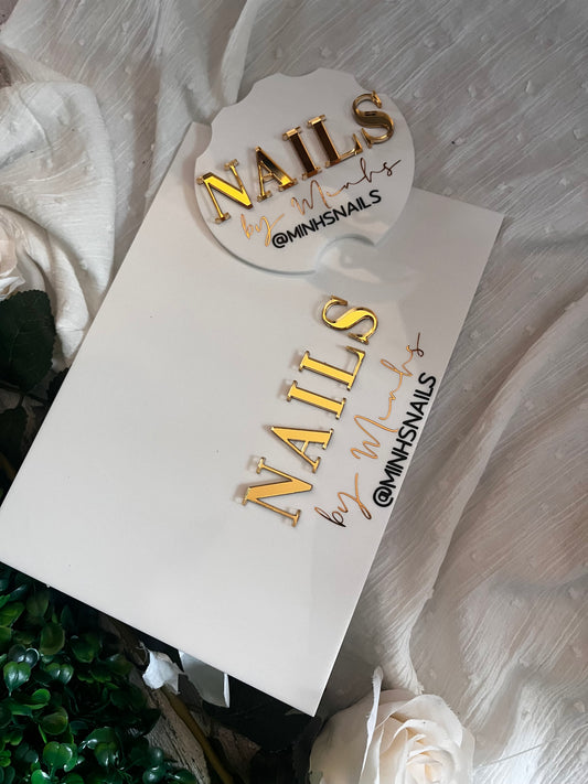 3d NAIL Technician Picture Prop and board 'NAILFIE' Disc