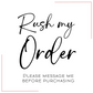 RUSH MY ORDER - DISPATCH WITH IN 2-3 WORKING DAYS